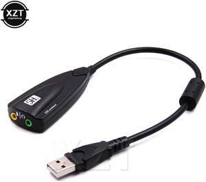 HOT Sale External USB Sound Card 5HV2 7.1 Audio Adapter Headset Microphone 3.5mm USB To 3DCH Virtual Channel Sound Track for Lap