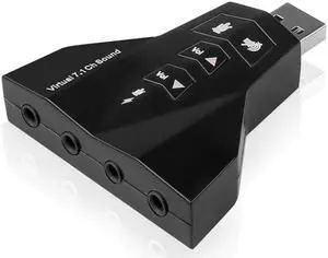 External 7.1 Channel USB 3D Sound Card Audio for Laptop PC for Macbook Dual Virtual 7.1 USB 2.0 Adapter Wholesale