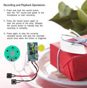 DIY Greeting Card Chip 4 Minutes Recordable Voice Sound Chip Voice Greeting Card For Holiday Luggage Replacement Parts Practical