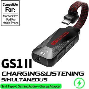 3 in 1 Hi-Res Mobile Gaming Sound Card Type C PD QC Fast Charging Gaming Sound Card Charger Adapter For Xiaomi Samsung Huawei