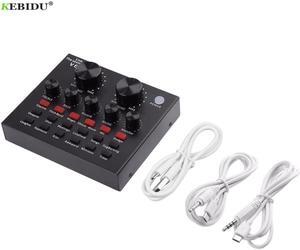 V8 Audio USB Headset Microphone Webcast Live External Sound Card With 5.0 Personal Entertainment Streamer For Phone Computer
