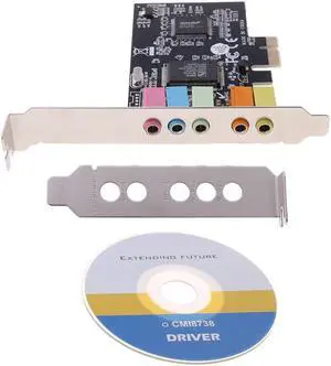 PCI-E Digital Sound Card 5.1 Solid Capacitors CMI8738 Chipset + Barrier