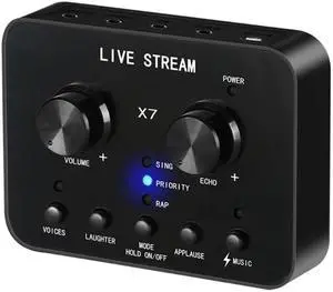 External Sound Card Headset Microphone Smartphone Webcast Personal Entertainment Live Broadcast Voice Changer for Mobile