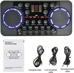 Mixer Live Broadcast Studio Singing Noise Reduction Portable External Bluetooth 4.0 Sound Card For Phone Computer Recording