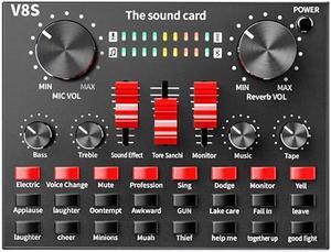 Bluetooth Professional Live Streaming Sound Card USB o Interface Mixer DJ Sound for Recording Microphone Guitar