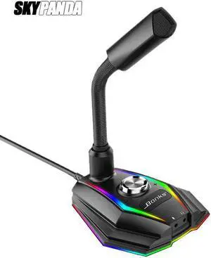 USB Microphone HD Sound Card With Speaker Headset Jack Free Drive Noise Reduction Rotate Receiver For Computer Mobile Phone