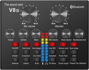Live Sound Card Home Party Multiple Effects Noise Reduction Professional Voice Changer Compact External USB Mixer Board