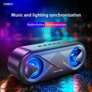 Portable Bluetooth 5.0 Speaker Wireless 4D Stereo Sound Loudspeaker Outdoor Double Speakers Support TF Card/USB Drive/AUX Player