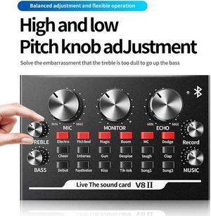 Live Sound Card External USB Sound Card for Webcast Entertainment Video for Pc/android/os V82 Interface Type Channels