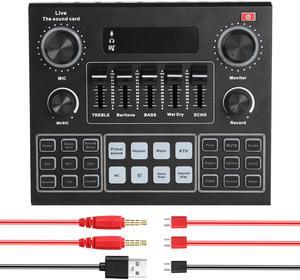 Audio Studio Sound Card V9 For Phone PC Live Broadcast Bluetooth-compatible Sound Adapter for Household Computer Safety Parts