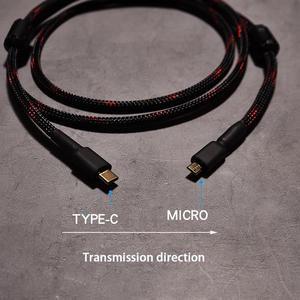 Hifi USB Cable High Quality Type c to micro mini B Male USB 2.0 Data Lines audio Cabl For Decoder Sound Card DAC Printer