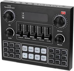 V9 Audio Sound Card 3.5mm Microphone Headset Live Broadcast Studio Phone Computer Sound Adapter for Phone Computer