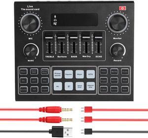 Audio Studio External Live Sound Card 3.5mm Microphone Headset Live Broadcast Bluetooth Sound for PC mobile phone