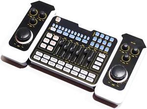 Sound Card Audio Setting Interface External USB Live Microphone Sound Card Bluetooth (for PC Mobile Phone Singing Game)