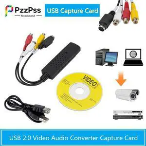 USB 2.0 Video Capture Grabber Card adapter Chipset UTVF 007 TV DVD VHS Audio Capture S-video USB Converter for windows10