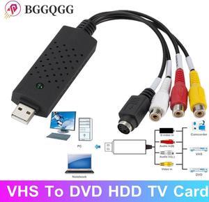 BGGQGG USB2.0 VHS To DVD Converter Convert Analog Video To Digital Format Audio Video DVD VHS Record Capture Card PC adapter