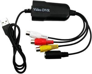USB 2.0 Video Capture Card No Need to Install the Drive CVBS/AV & S-Video to USB 2.0 Use for VHS Cameras DVD Support Windows 10
