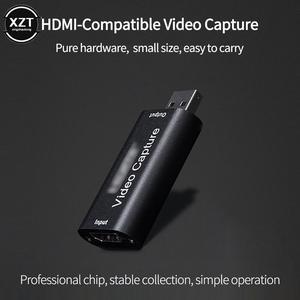 HDMI-compatible Mini Video Capture Card USB 2.0 Grabber Box for PS4 OBS Game DVD Camcorder HD Camera Recording Live Streaming
