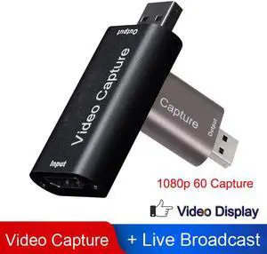 4K Mini Video Capture Card USB 2.0 Video Grabber Record Box for PS4 Game DVD Camcorder Camera Recording Live Streaming