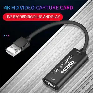 Mini Video Capture Card USB 2.0 1080P HDMI-compatible Video Game Grabber Record for PS4 Camcorder Switch Live Broadcast Camera