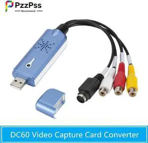 USB 2.0 Video Audio Capture Card Adapter Portable VHS DC60 DVD Video Capture Card Converter TV Tuner for Computer Win7