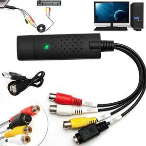 Video Audio Capture Adapter VHS to Digital File Converter VHS To DVD HDD TVCard Express USB2.0 to Video Grabber AudioAV Computer