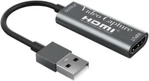 Portable USB 2.0 Audio Video Capture Card HDMI to USB 2.0 1080P Mini Capture Card For Live Broadcasts Video Recording