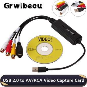 USB 2.0 Video Capture Card USB Digital to AV RCA Converter Adapter for TV DVD Computer Video Tuner Card Recorder Box HD Video