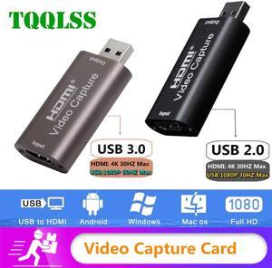 Video Capture Card USB 30 20 HDMI Video Grabber Box for PS4 Game DVD Camcorder Camera Record placa de video Live Streaming