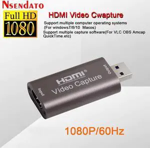 4K 1080P 60hz USB2.0 Audio Video Capture Card HDMI To USB 2.0 Acquisition Card Live Streaming Plate Camera Switch Game Recording