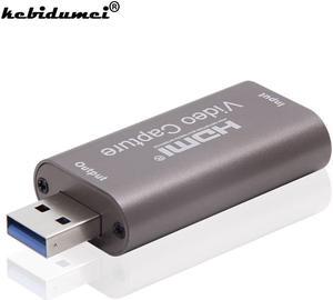 USB 3.0 2.0 4K 60Hz Video Capture Card HDMI-compatible Video Grabber Record Box for PS4 Game DVD Camcorder Camera Recording Live