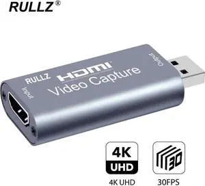 USB 2.0 Audio Video Capture Card HDMI 4K In 1080P Acquisition Card for PS4 XBOX HD Camera Phone PC Game Recording Live Broadcast