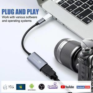 HD 1080P 4K Type C To HDMI-compatible Video Capture Card HDMI To USB-C Video Capture Board Game Record Live Streaming Broadcast
