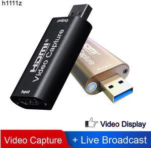 H1111Z 4K Video Capture Card USB30 20 HDMI Video Grabber Record Box for PS4 Game DVD Camcorder Camera Recording Live Streaming
