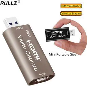 Rullz 4K USB 2.0 3.0 HDMI Video Capture Card Phone Game Webcast Course Study Video Recording Board 1080P 60FPS PC Live Streaming