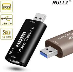 RULLZ Mini 4K USB 2.0 3.0 HDMI Video Capture Card 1080P 60FPS Plate Phone Computer Game Recording Box Live Streaming Broadcast