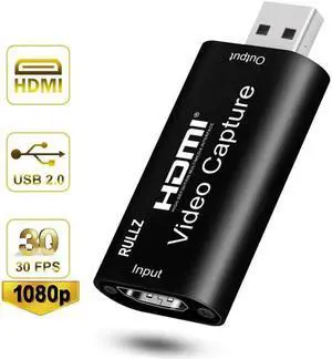 1080P USB 3.0 2.0 Video Capture Card HDMI Video Grabber Record Box for PS4 XBOX PC Game Live Streaming DVD HD Camera Recording
