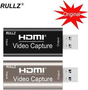 Rullz USB 2.0 3.0 Video Capture Card HDMI Video Grabber Game Record Box for PS3 PS4 PS5 XBOX Camera Recording PC Live Streaming