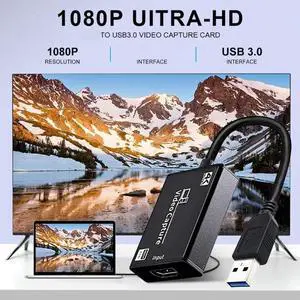 4K 1080p 30fps Video Audio- Capture Card 4K HDMI-compatible to USB 3.0 Video Recorder Live Stream Broadcast Retailsale