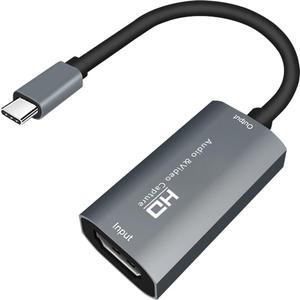 1080P HDMI-compatible to USB-C Video Capture Card HD Type C to HDMI-compatible Video Capture Board Game Record Live Streaming