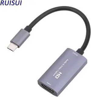 1080P 60FPS Type-C Video Capture Card USB 3.0 HDMI-Compatible to USB C Audio Capture Card for Gaming Live Streaming Video Record