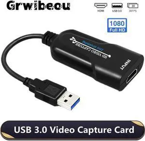 USB 3.0 Video Capture Card 4K HDMI-compatible Video Grabber Live Streaming Box Recording for PS4 XBOX Phone Game DVD HD Camera