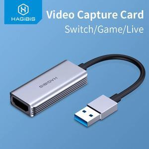 Hagibis Video Capture Card USB 30 4K HDMIcompatible Video Game Grabber Record for PS4 Camcorder Switch Live Broadcast Camera