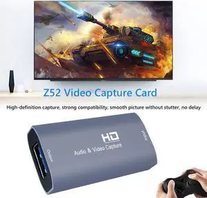 Z52 4K 60Hz HD 1080P Video Capture Card Mini HDMI-compatible Female to USB C Female Video Grabber Box Acquisition Card Converter
