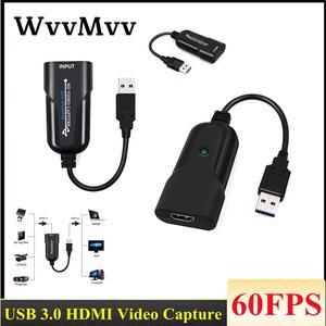 WVVMVV USB 30 HDMIcompatible Video Capture Device HD USB Video Capture Card Grabber Recorder for PS4 DVD Camera Live Stream