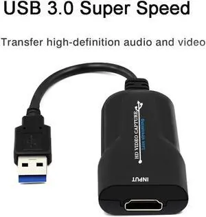 Portable USB 3.0 Game Capture Card 1080P HDMI-Compatible Video for Reliable Streaming Adapter For Live Broadcasts Video Record