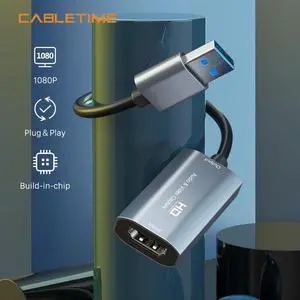 CABLETIME USB 3.0 Video Capture Card 4K HDMI-compatible Game Grabber Record Box For Switch Camera Recorder Live Streaming N436