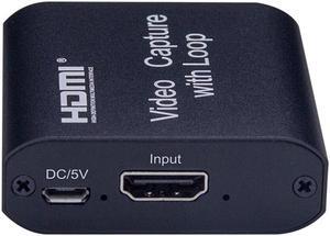 4K HDMI-Compatible Video Capture Card Loop Out 1080P 60fps Video Grabber USB 2.0 Recorder Box for PS4 Game Live Streaming