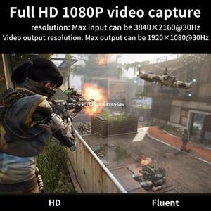 HDMI-compatible to USB2.0 Video Capture Card 1080P Recorder Video Live Streaming Game Video Real Time Streaming for Wii