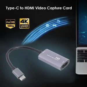Video Record Dongle Adapter USB Type C Capture Card 4K HDMI-compatible Household Computer Safety Parts for Camera Recording